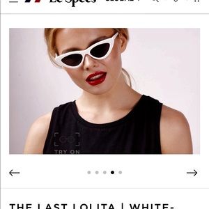 Adam Selman x Le Specs white sunglasses